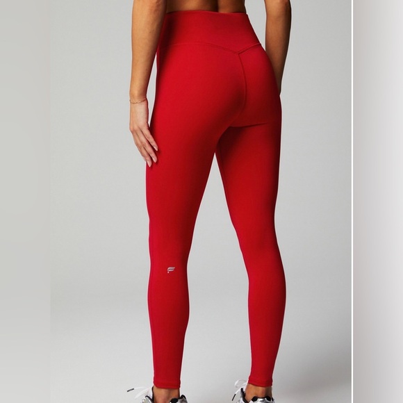 Fabletics Matching Set Red On the Go Sports Bra Small Leggings Motion 365 XS - Picture 9 of 11